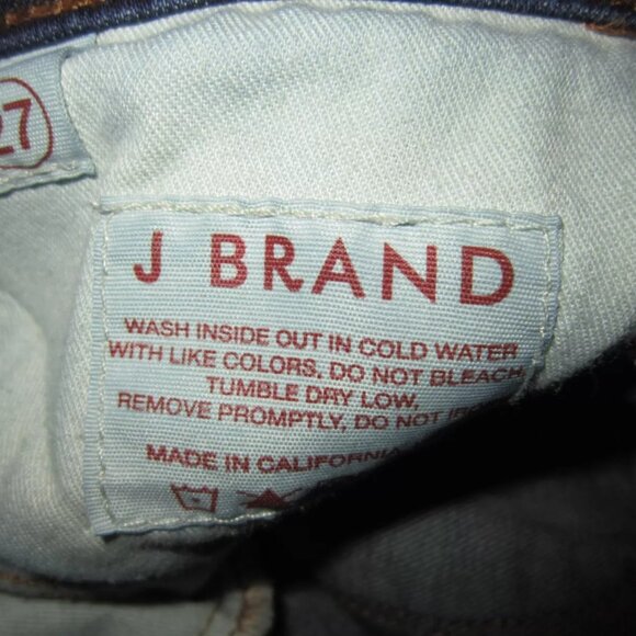 J. Brand Size 27 Kiki Bell Bottom Fit Flare Jeans Stretch Dark Blue Denim Lotus - Picture 3 of 3